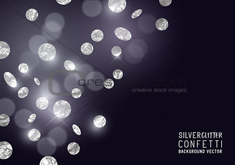 Silver Glitter Confetti