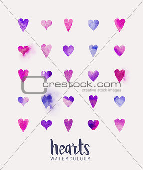 watercolour Heart Collection