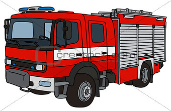 Hand drawing of a firetruck