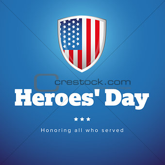 Heroes Day USA banner set