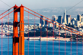 San Francisco with the Golden Gate bridge