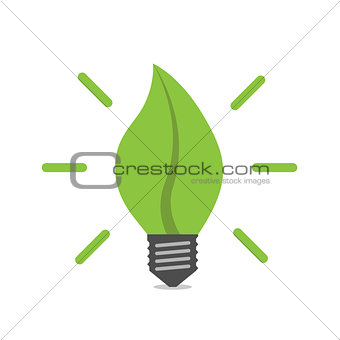 Leaf shaped light bulb