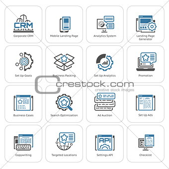 Set of Business and Marketing Flat icons