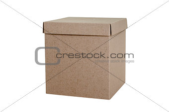 Cardboard Box on White