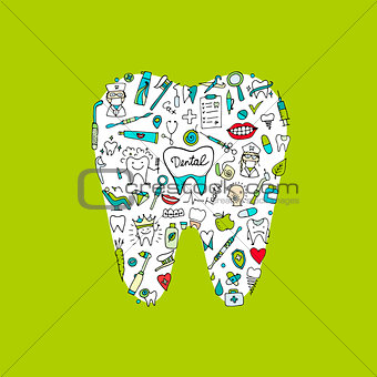 Dental clinic concept, sketch for your design