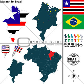 Map of Maranhao, Brazil