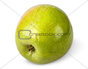 Tasty ripe green apple rotated