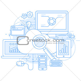Cloud computing service and internet abstract design