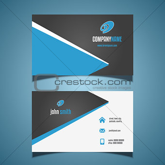 Business card with a modern design