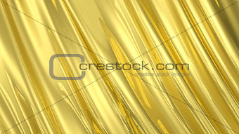 3D Illustration Abstract Gold Background Cloth