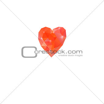 Vector Bright red heart