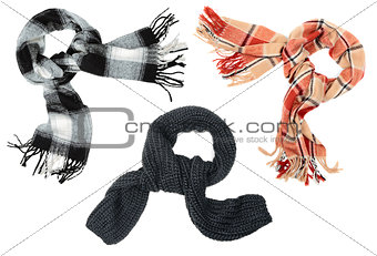 Three different scarfs
