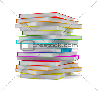 Books stack - isolated on white background