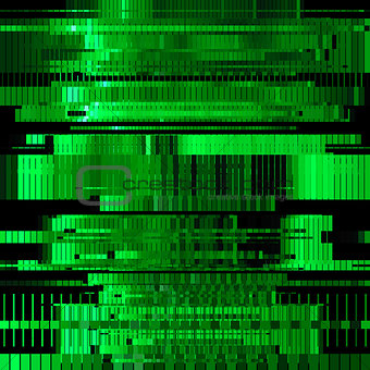Glitch Green Abstract Background