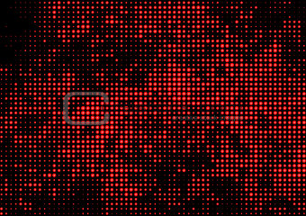 Vector illustration with halftone pattern. bstract black and red vector background.