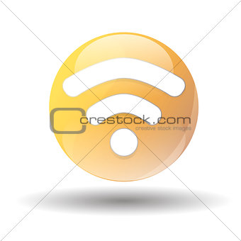 black wifi icon on a white background