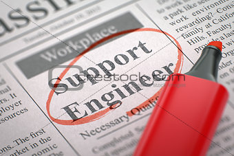 Job Opening Support Engineer. 3D.
