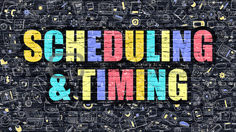 Scheduling and Timing in Multicolor. Doodle Design.