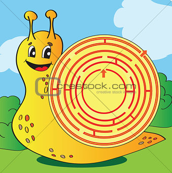 Cartoon Vector Illustration of Education Maze or Labyrinth Game