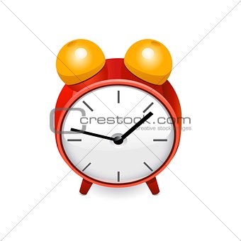 Red clock. Vector