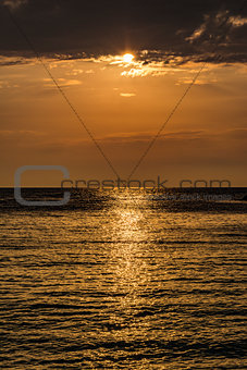 Sunset over Porto Katsiki beach - Lefkada island, Greece