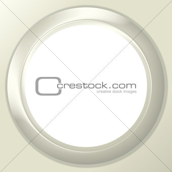 Frame porthole on white background