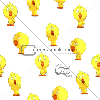 Cute yellow chickens 