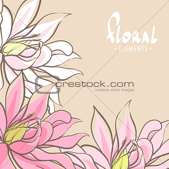 Bright floral background