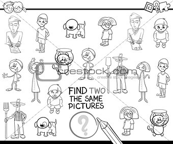 find identical pictures for coloring