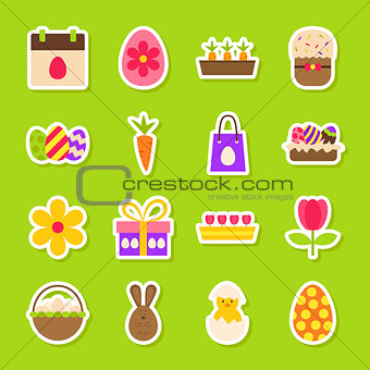 Happy Easter Spring Stickers