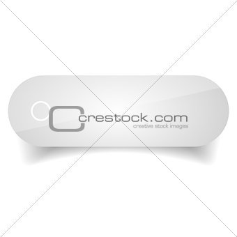 Empty vector glossy button