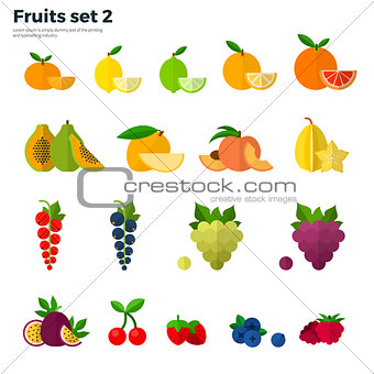 Healthy Concept Tropical Fruit on White Background