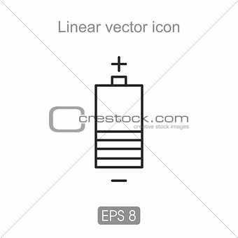 Linear icon in black and white