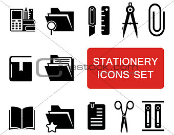 stationery icon set