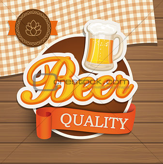 Beer quality emblem.