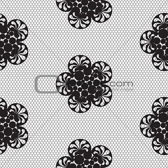 Flower lace seamless pattern net.