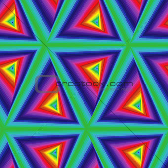 Seamless pattern with multicolor triangle forms