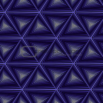 Seamless pattern with dark blue triangle shapes