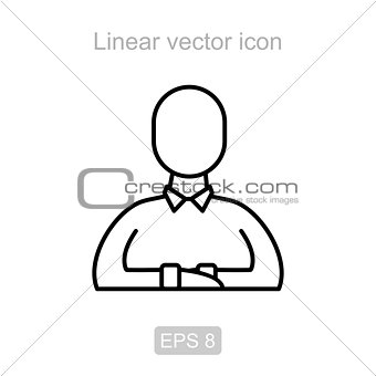 Person. Linear vector icon.