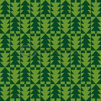 Christmas fir tree seamless pattern