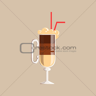 Coffee Cocktail Isolated Vector Icon From Set Of Coffee Shop Drinks Assortment Menu Items