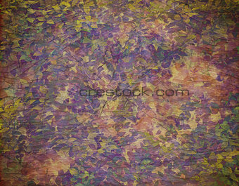Leafy wood textured background