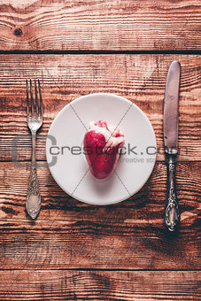 Heart on White Plate