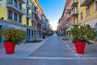 Town of grado tourist promenade street