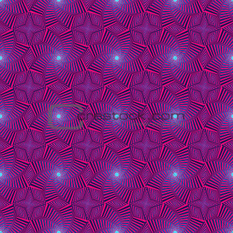 Seamless pattern with rotating octagonal stars