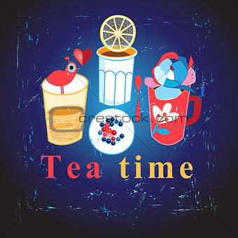 Stock vector Tea time