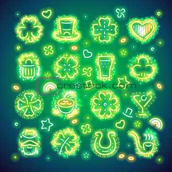 St Patrick Icons with Sparkles