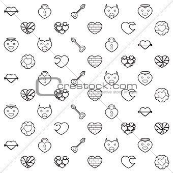 Heart and Love Pattern