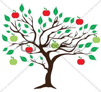 vector apple tree