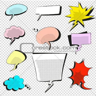 comic icons speech bubble vector illustration